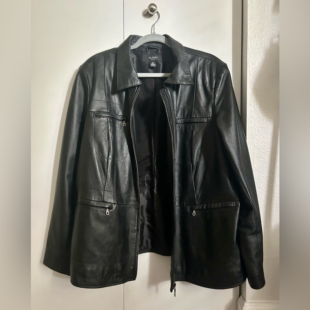 Alfani Women's Black Leather Jacket